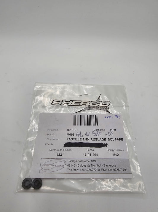 Sherco 4t Trials Valve Shim 1.50 - M698 - 34