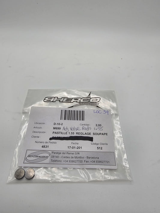 Sherco 4t Trials Valve Shim 1.55 - M699 - 34